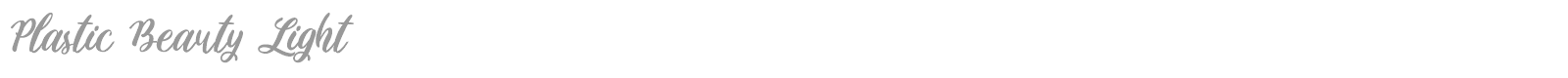 Plastic Beauty font preview